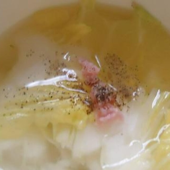 レンジで白菜スープ